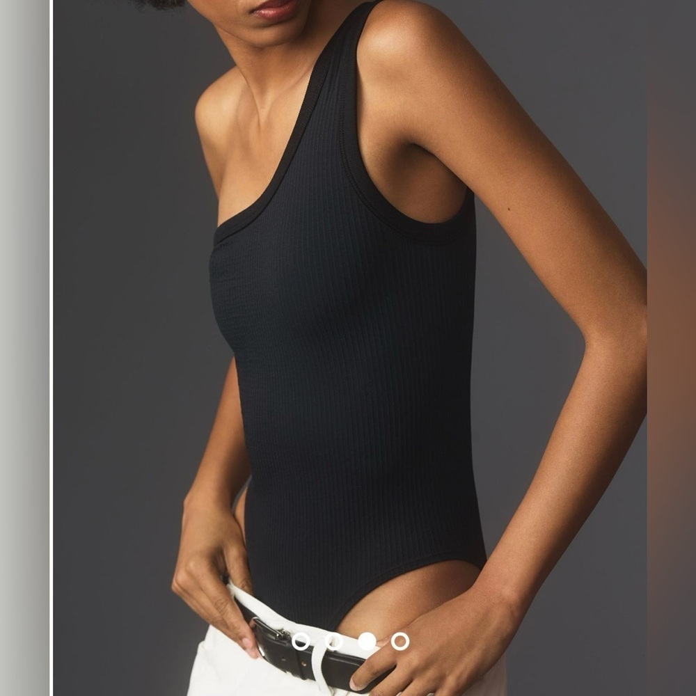 NWT Size S/M- By Anthropologie Seamless One-Shoulder Ribbed Bodysuit
